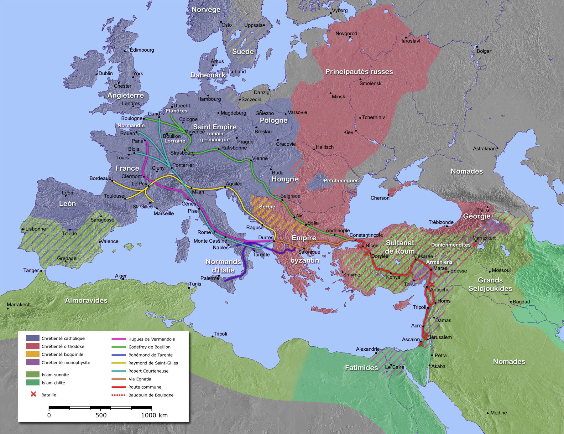 Map of 1st Crusade