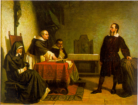 Galileo facing the Roman Inquisition, by Christiano Banti, 1857