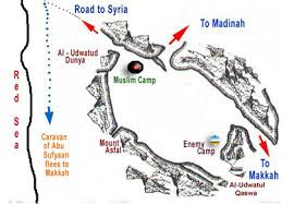 Map of Battle of Badr