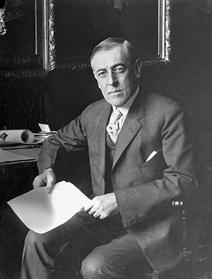 President of USA Woodrow Wilson